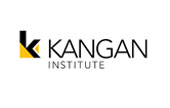 The logo of Kangan Institute, featuring a stylized letter "K" with black and yellow segments, followed by the words "KANGAN INSTITUTE" in black capital letters on a white background.