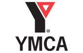 YMCA logo featuring a stylized black 