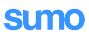 The image displays the word "Sumo" written in lowercase letters in a bold, blue font.