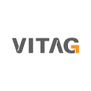 The image features the logo of Vital Orange with the text "VITAL" in bold black capital letters. The letter "A" is partially split, and the letter "G" is designed in orange, resembling an arrow.